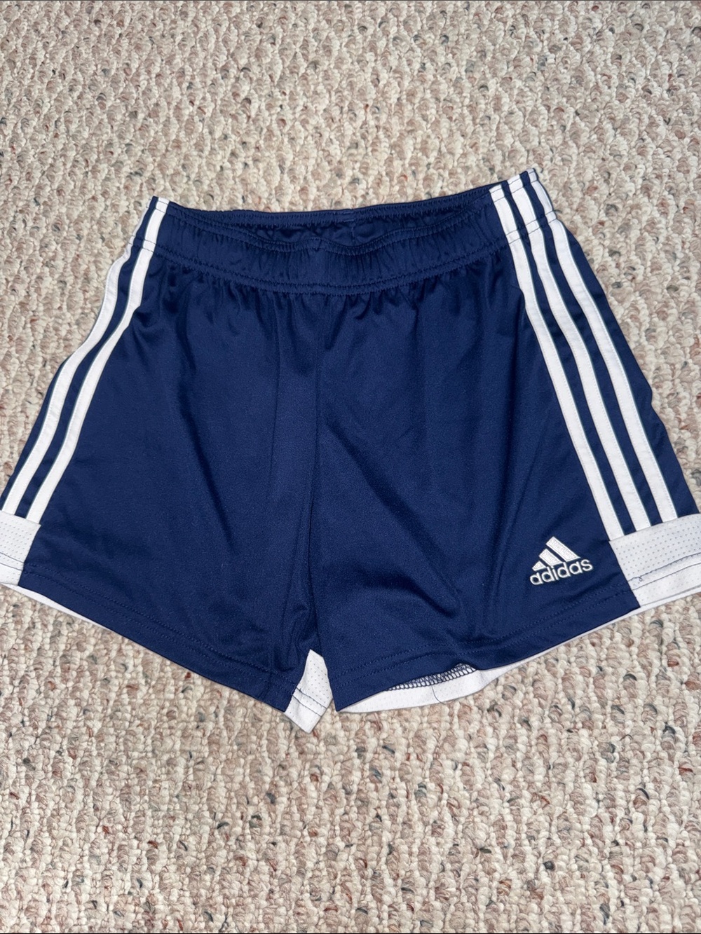 adidas Navy and White Women’s Athletic Shorts